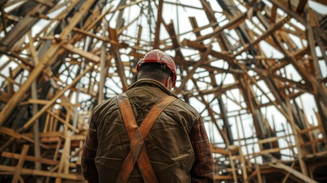 At the completion of the project, the engineer proudly surveys the finished structure, a testament to months of hard work and dedication.