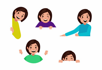 Peeping people collection of illustration