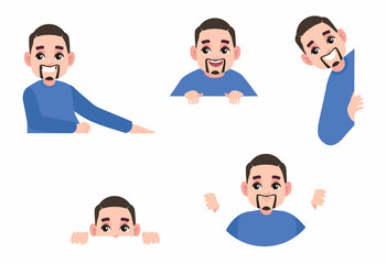 Peeping people collection of illustration