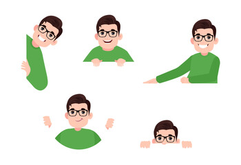Peeping people collection of illustration
