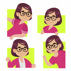 Obraz premium Peeping people collection of illustration