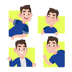 Peeping people collection of illustration