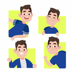 Peeping people collection of illustration