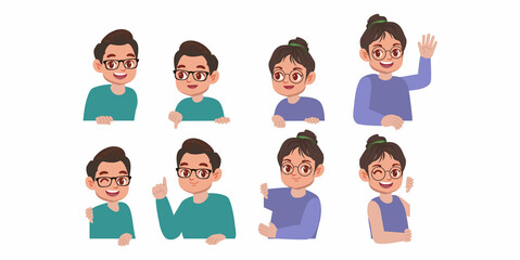 Peeping people collection of illustration