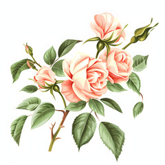 set of floral branch. Wedding concept with flowers. Floral poster, invite. Vector arrangements for greeting card or invitation