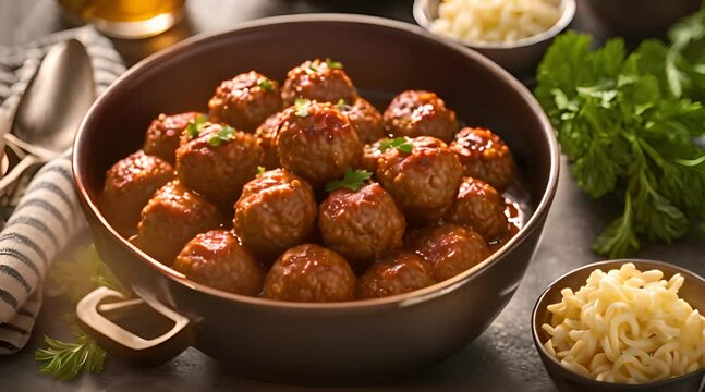 meatballs with delicious tomato sauce