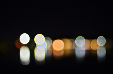 The abstract non focus light, the light of the city at night and this picture can be used for adding with message.