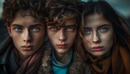 Portrait of young people