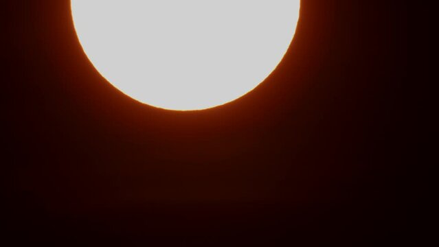 Sunset telephoto shot 1600 mm-  koh samui island in Thailand