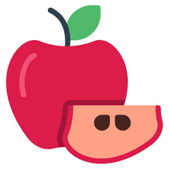 apple vector icon. fruit icon flat style. perfect use for icon, logo, illustration, website, and more. icon design color style