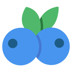 blueberry vector icon. fruit icon flat style. perfect use for icon, logo, illustration, website, and more. icon design color style