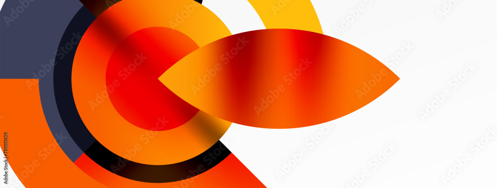 Poster a vibrant logo featuring orange, amber, and carmine hues, showcased in a closeup shot with intricate