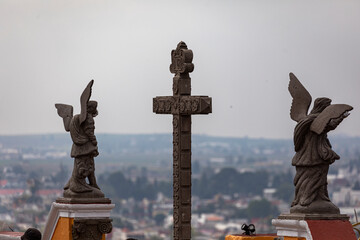 statue of jesus puebla san pedro de cholula mexico