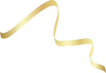 Set of gold ribbons. Christmas and new year holiday decoration