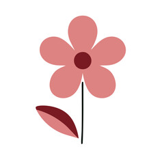 pink flower shape vector illustration