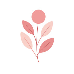 pink flower shape vector illustration