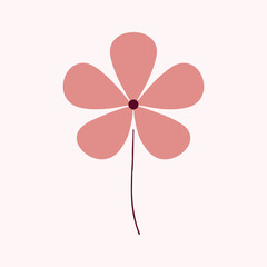 pink flower shape vector illustration