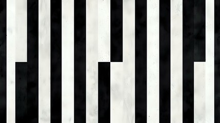 Symmetrical Black and White Striped Textile Pattern