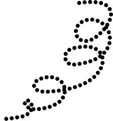 Spiral dotted lines symbol. Design element