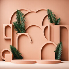 3d background products display podium scene