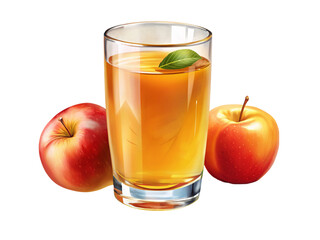 glass of fresh apple juice