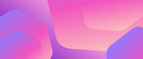 Pink and purple vector abstract banner with simple geometric shapes. For cover design, book design, poster, cd cover, flyer, website backgrounds or advertising