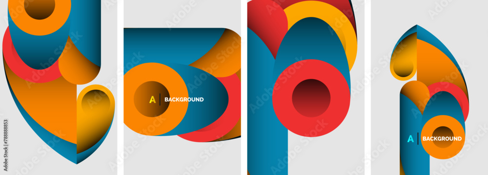 Poster A vibrant display of visual arts featuring a rectangle, circle, and pattern in electric blue, orange, and carmine colors. Glass and signaling device add depth to this artistic composition