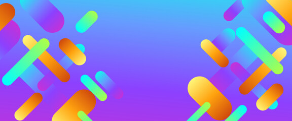 Colorful vector gradient abstract banner with shapes elements. For background presentation, background, wallpaper, banner, brochure, web layout, and cover
