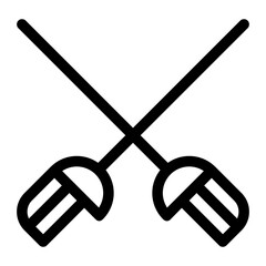 Fencing line icon