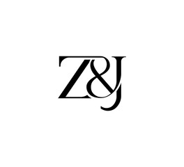 Initial Letter Logo. Ampersand Symbol. Logotype design. Simple Luxury Black Flat Vector YB