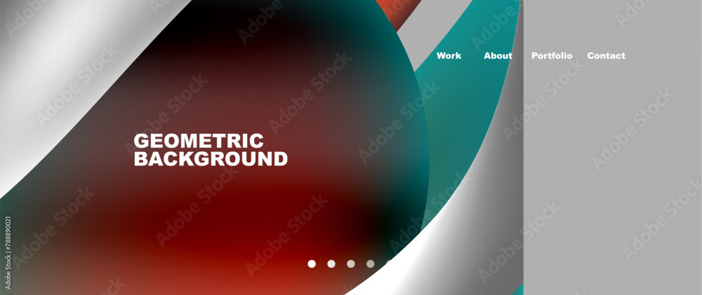Poster automotive lighting inspired geometric background with a gradient of red, green, and electric blue t