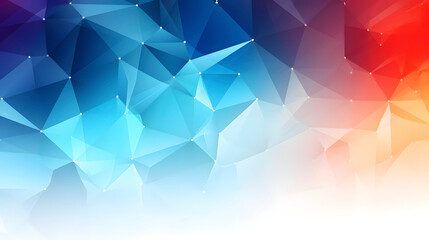 Fototapeta premium Digital technology abstract polygonal structure connection poster web page PPT background