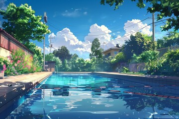 Anime Summer Background