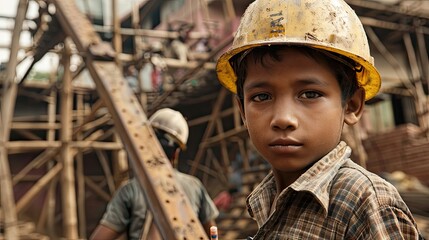 Boys are often found engaging in laborious tasks at construction sites a troubling reality that ties into issues like child labor poverty violence against children and human trafficking
