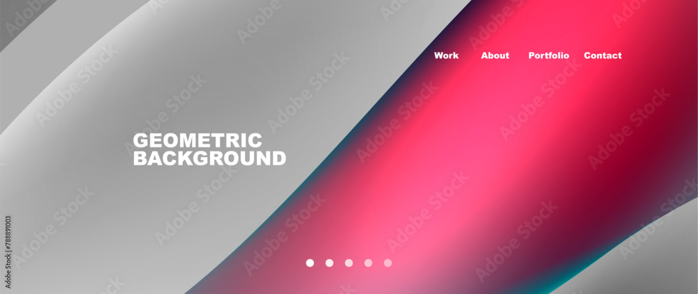 Poster Automotive design inspired geometric background featuring a red and gray gradient with triangles and circles. Perfect for automotive lighting or gadget themes