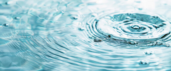 Light blue water shows transparent and clean ripples.