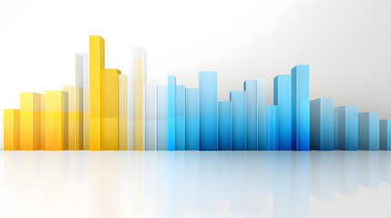 Obraz premium Digital technology abstract blue yellow modern business graphic poster web page PPT background