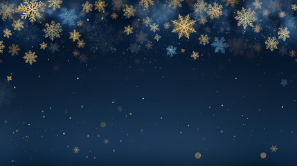 Fototapeta na wymiar Golden snowflake decorative background