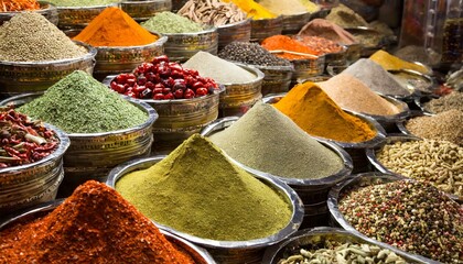 Fototapeta premium spices in the market, food, market, spice, spices, ingredient, pepper, dry, 