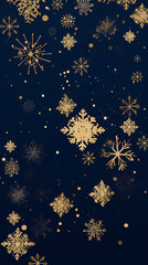 Fototapeta na wymiar Golden snowflake decorative background