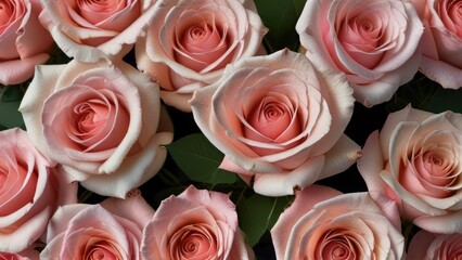 pink and white roses