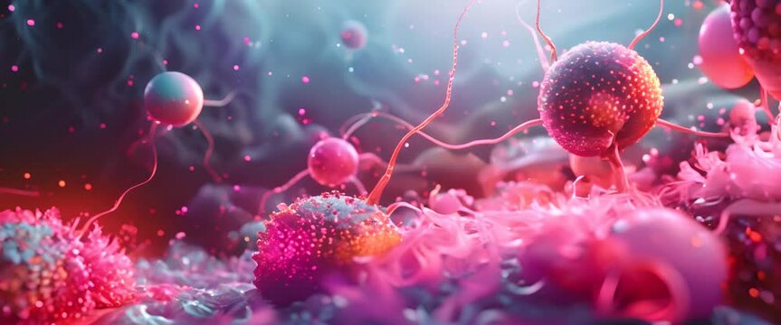 Lively depiction of natural killer cells in action