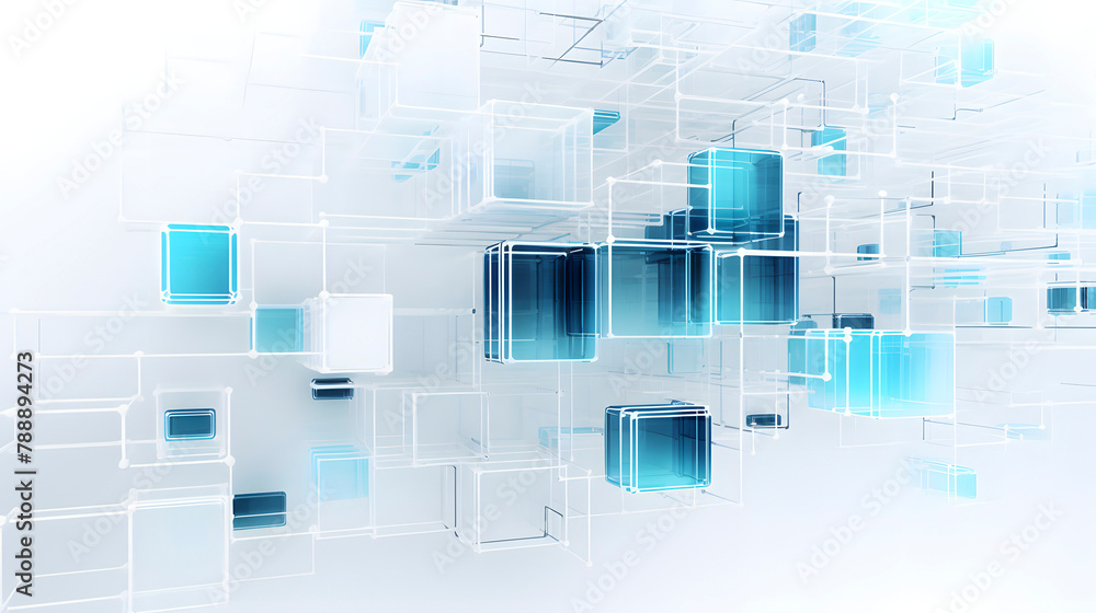 Poster digital technology green and white abstract concept abstract poster web page ppt background