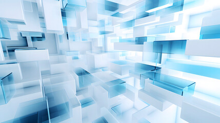 Digital technology green and white abstract concept abstract poster web page PPT background