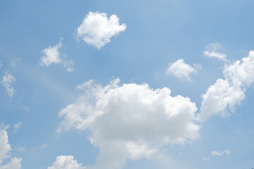 blue sky with cloud. natural background with copy space.