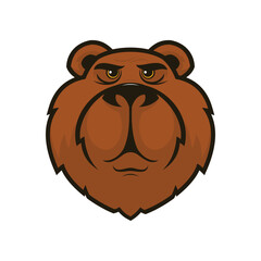 Bear Head - cartoon bear character mascot