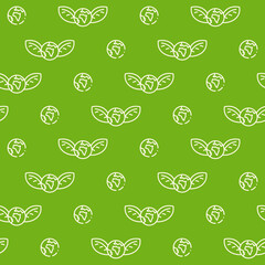 Planet Earth With Leaf Wings Vector Seamless Pattern