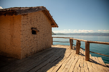 Fototapeta na wymiar Bay of Bones Museum, Ohrid lake, North Macedonia