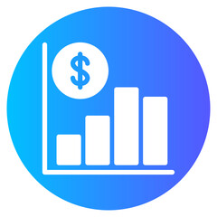 financial analysis gradient icon
