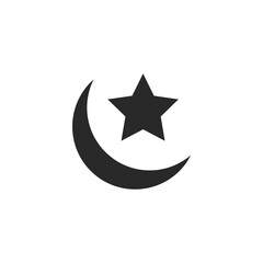Star and moon logo icon